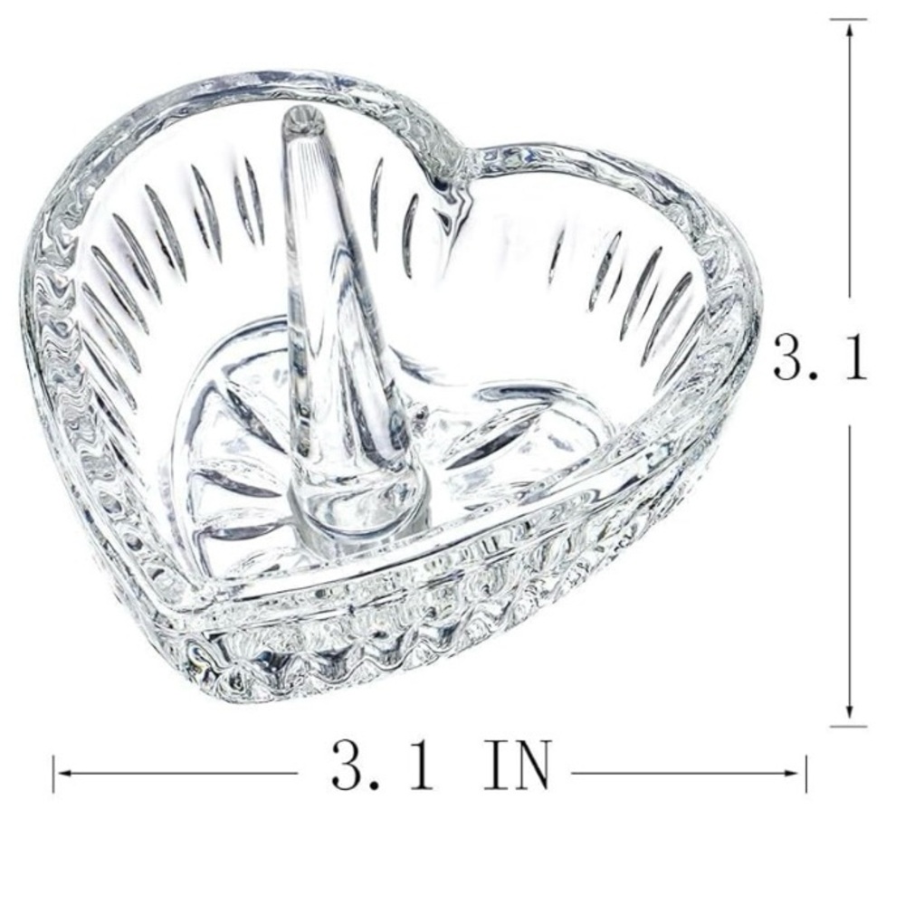 Hyaline & Dora VTG Victorian Style Crystal Heart Ring Jewelry Organizer NWT OS - Picture 5 of 9